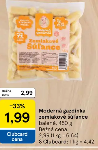 Moderná gazdinka zemiakové šúľance