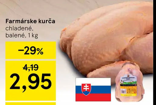 Farmárske kurča chladené balené