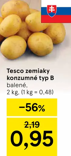 Tesco zemiaky konzumné typ B balené