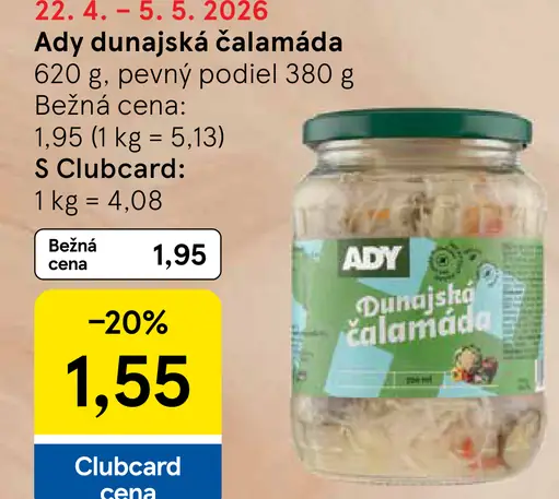 Ady dunajská čalamáda pevný podiel 380 g