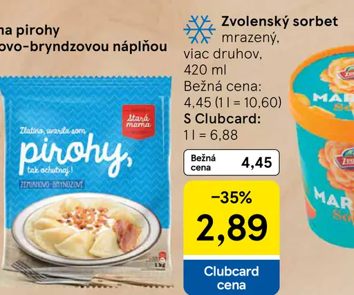 Stará mama pirohy so zemiakovo-bryndzovou náplňou mrazené