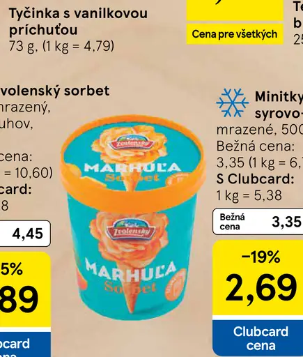 Tyčinka s vanilkovou príchuťou