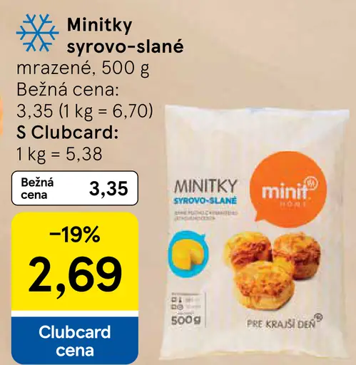 Minitky syrovo-slané mrazené