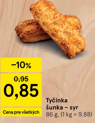 Tyčinka šunka – syr