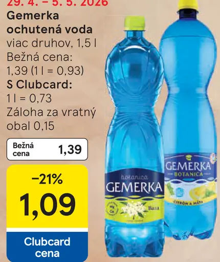 Gemerka ochutená voda