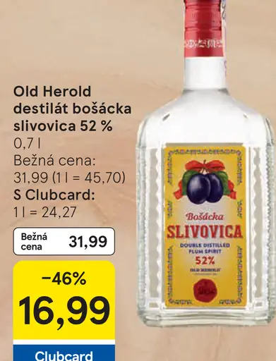 Old Herold destilát bošácka slivovica 52 %