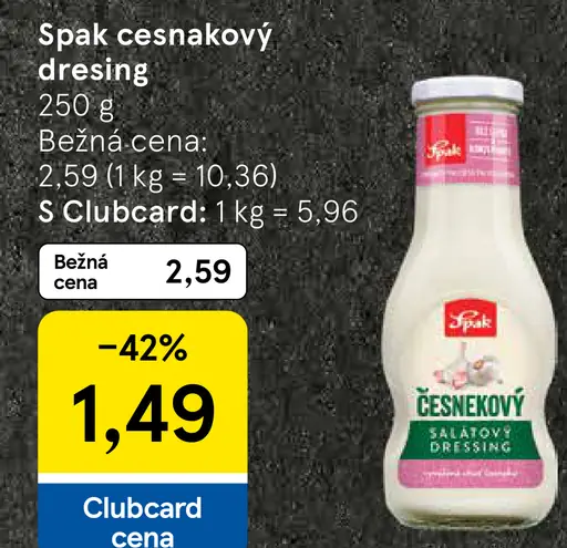 Spak cesnakový dresing