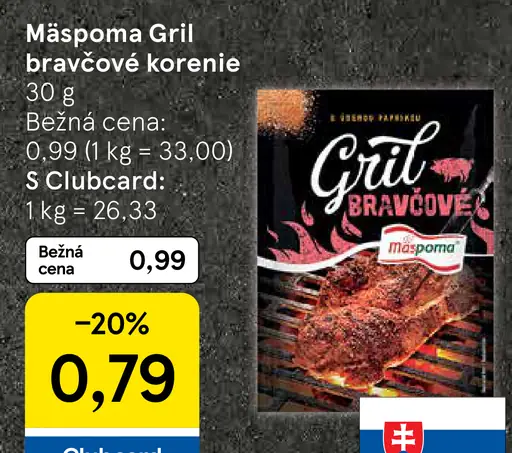 Mäspoma Grill bravčové korenie