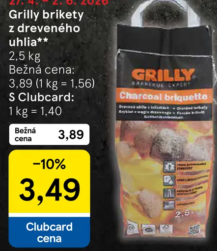 Grilly brikety z dreveného uhlia