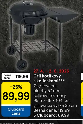 Gril kotlíkový s kolieskami