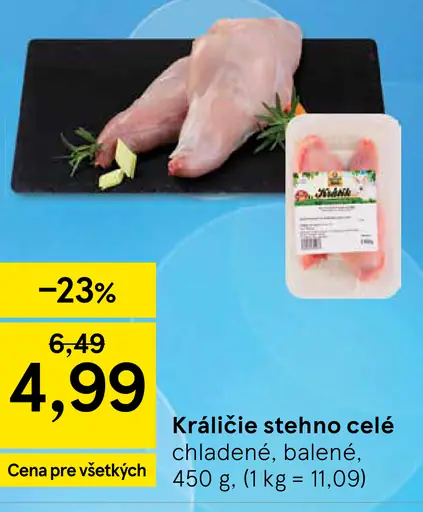 Králičie stehno celé