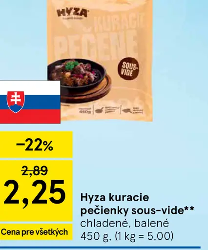 Hyza kuracie pečenky sous-vide