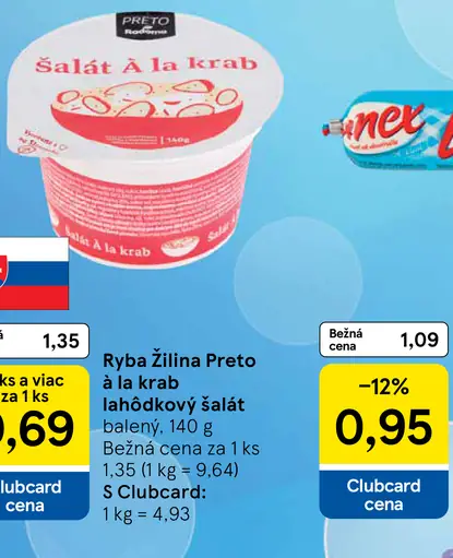 Ryba Žilina Preto šalát à la krab lahôdkový šalát