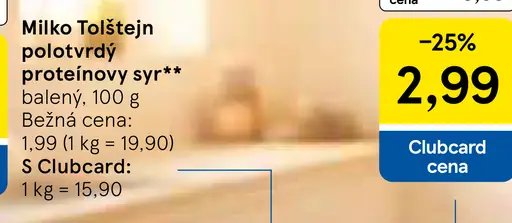 Milko Tolštejn polotvrdý proteínový syr