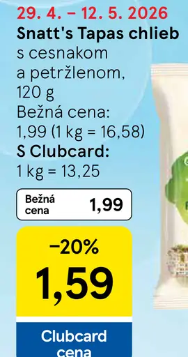 Snatt's Tapas chlieb s cesnakom a petržlenom