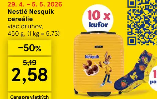 Nestlé Nesquik cereálie viac druhov