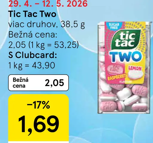 Tic Tac Two cukríky viac druhov
