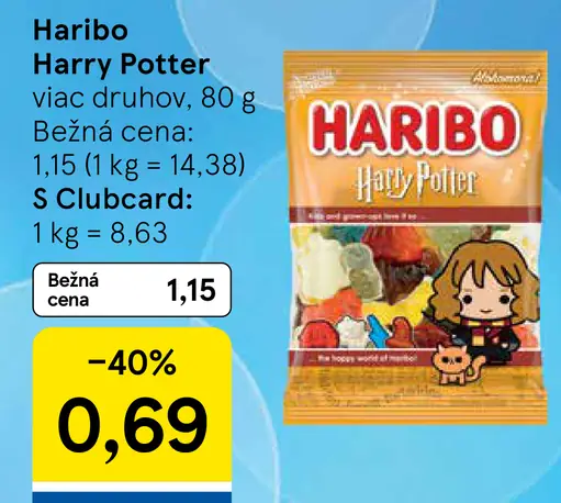 Haribo Harry Potter želatínové cukríky viac druhov