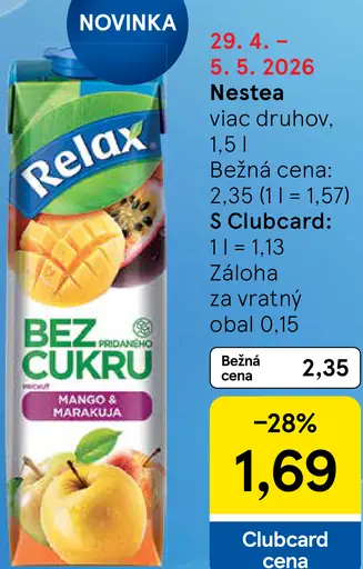 Relax ovocný nápoj bez cukru