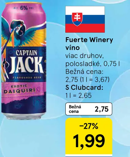 Captain Jack miešaný alkoholický nápoj plechovka