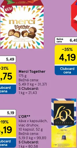 Merci together pralinky