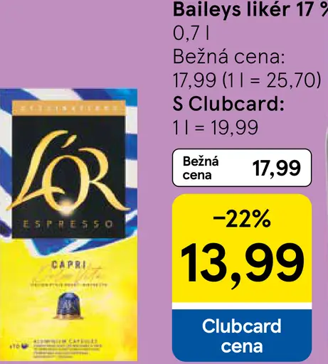 L'OR káva v kapsuliach