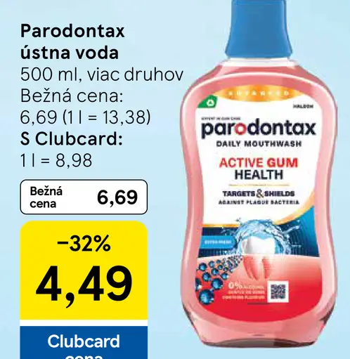 Parodontax ústna voda