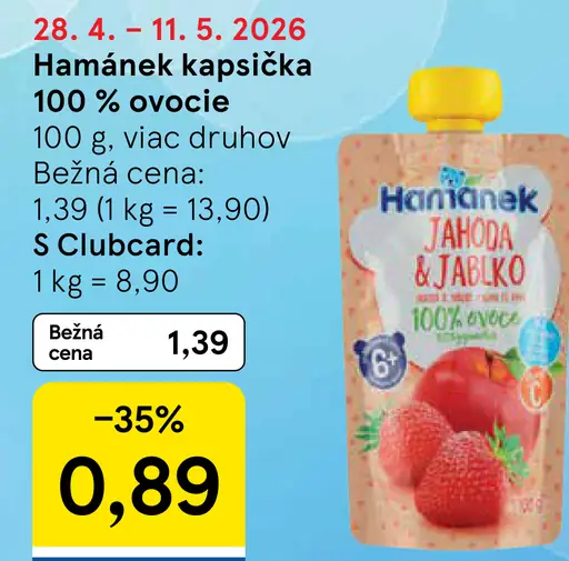 Hamánek kapsička 100 % ovocie