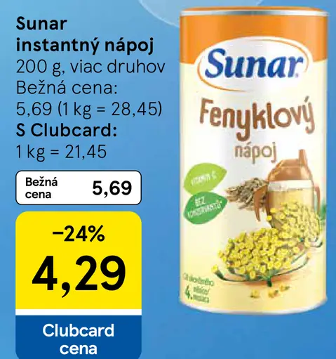 Sunar instantný nápoj