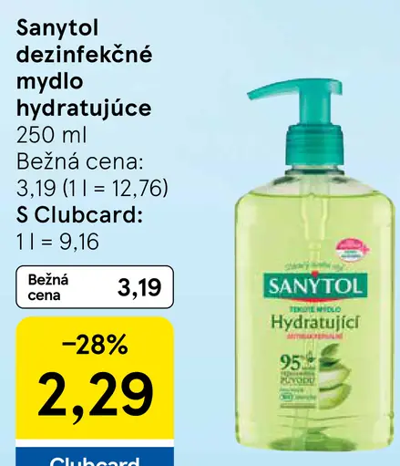Sanytol dezinfekčné mydlo hydratujúce