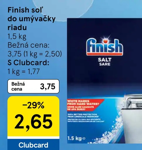 Finish Soľ do umývačky riadu