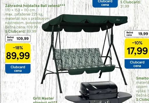 Záhradná hojdačka Bali zelená