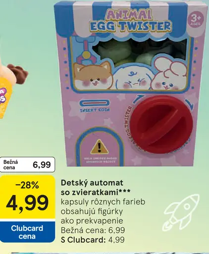 Animal Egg Twister detský automat so zvieratkami kapsuly s figúrkami