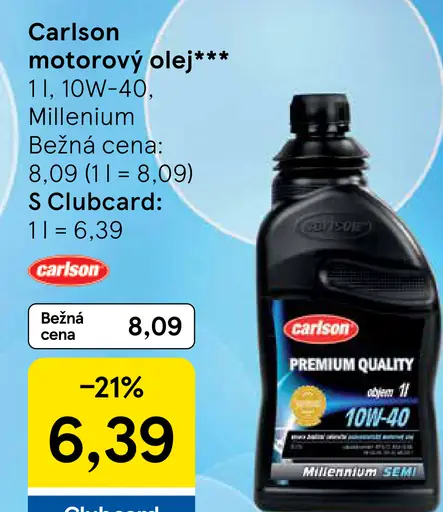Carlson motorový olej 10w-40 Millenium