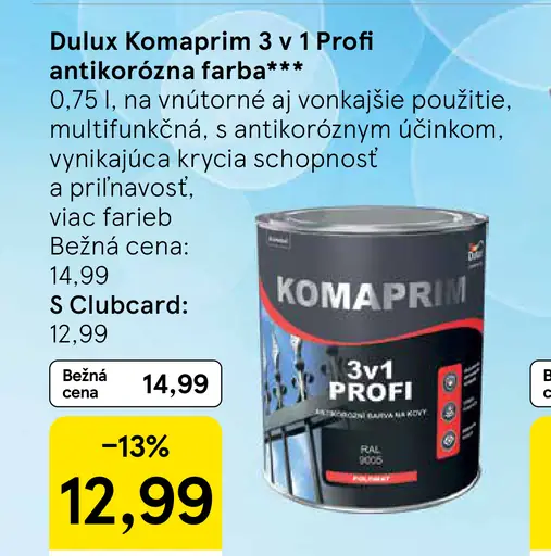 Dulux Komaprim 3 v 1 Profi antikorózna farba