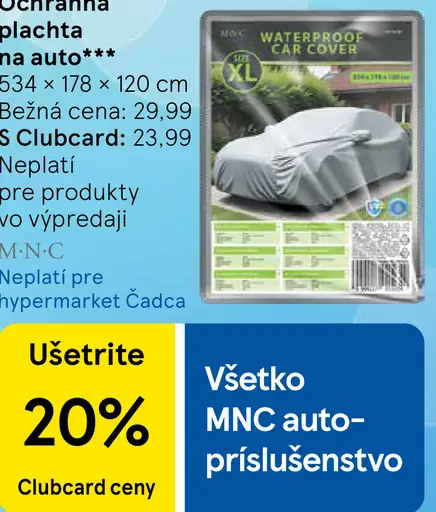 MNC ochranná plachta na auto