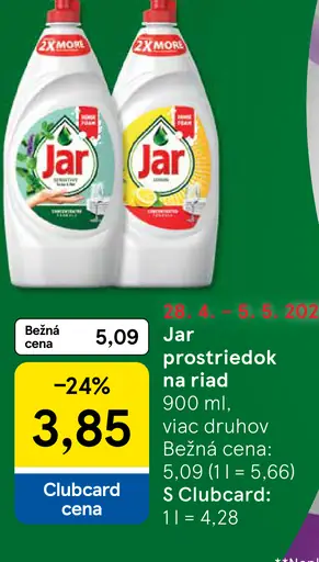 Jar prostriedok na riad rôzne druhy