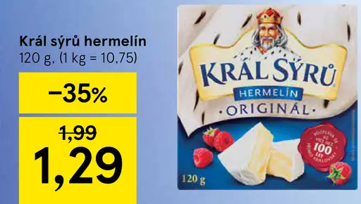 Kráľ sýru hermelín