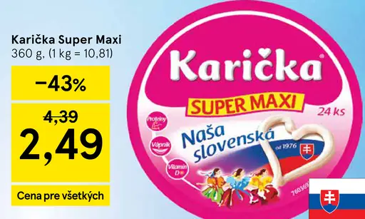 Karička Super Max tavený syr