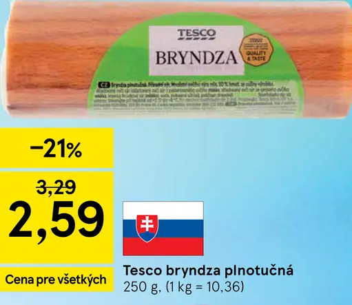 Tesco bryndza plnotučná