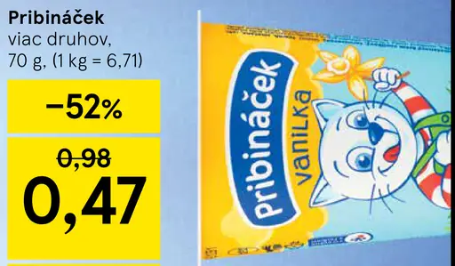 Pribináček tvarohový dezert rôzne druhy