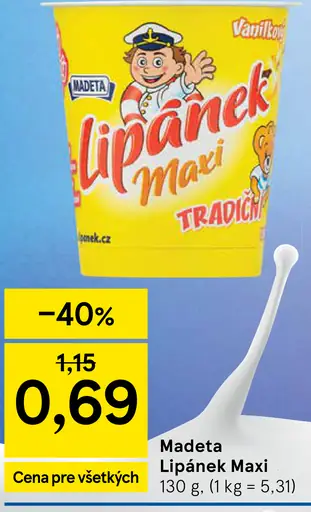 Madeta Lipánek Maxi jogurtový dezert