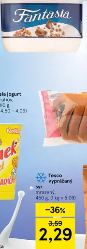 Tesco vyprážaný syr mrazený