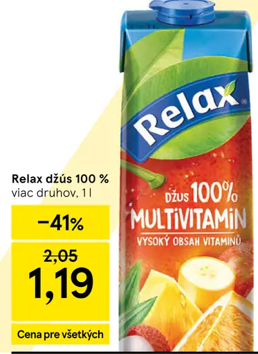 Relax Džús 100% multivitamín