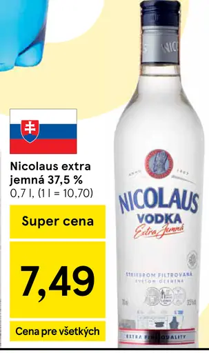 Nicolaus Extra jemná vodka 38%