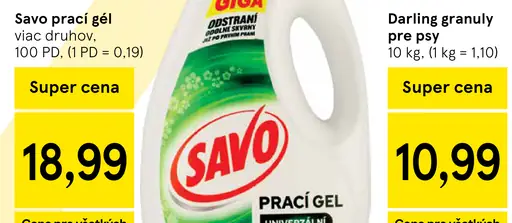 Savo prací gel