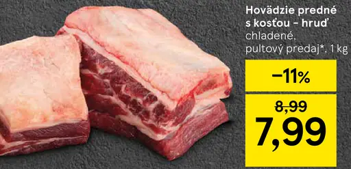 Hovädzie predné s kosťou hruď chladené