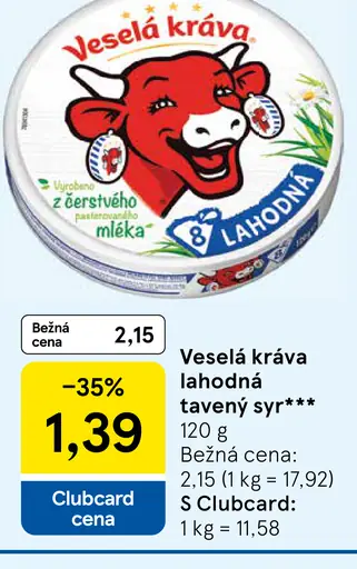 Veselá Krava tavený syr v črievku