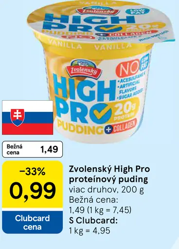 Zvolenský High Pro proteínový puding