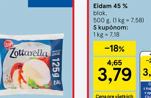 Eidam 45 % blok